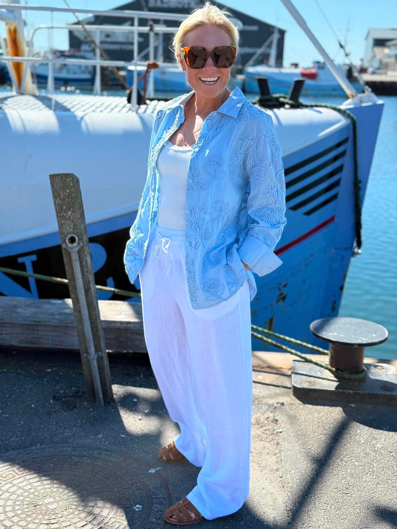 PCPRIMROSA Shirt - Cashmere Blue
